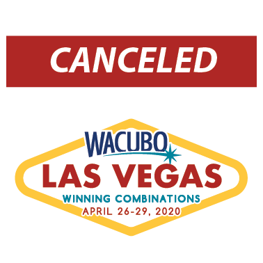 WACUBO 2020 Annual Conference Logo. Event Canceled